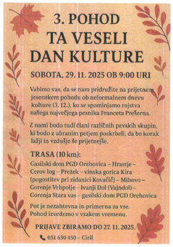 3. pohod Ta veseli dan kulture